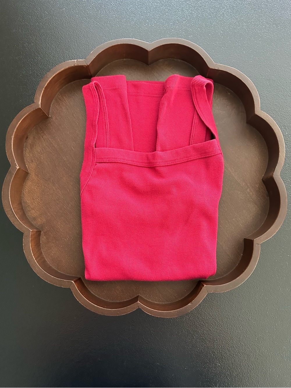 Women’s Old Navy ~ Slim Fit Berry Ribbed Square Neckline Tank Top Size M